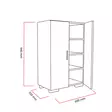 Valkoinen Kenkäkaappi - 100% Melamiinipinnoitettu Lastulevy, 18mm, 60x94x35cm, Useita Hyllyjä, Seinään Kiinnitettävä - Kenkäkaapit - 8681181980743 - 1