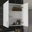 Valkoinen Kylpyhuonekaappi - 100% Melamiinipinnoitettu Lastulevy, 70x80x27,1 cm, Useita Hyllyjä, Seinään Kiinnitettävä - Kylpyhuonekalusteet - 8681181596593 - 3