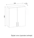 Valkoinen Kylpyhuonekaappi - 100% Melamiinipinnoitettu Lastulevy, 70x80x27,1 cm, Useita Hyllyjä, Seinään Kiinnitettävä - Kylpyhuonekalusteet - 8681181596593 - 5