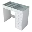 Valkoinen Meikkipöytä - 100% Melamiinipinnoitettu Lastulevy, 18 mm, 90x79,8x44,5 cm, 2 Pakettia, Tyylikäs ja Kestävä - Meikkipöydät - 8683742031673 - 7