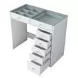 Valkoinen Meikkipöytä - 100% Melamiinipinnoitettu Lastulevy, 18 mm, 90x79,8x44,5 cm, 2 Pakettia, Tyylikäs ja Kestävä - Meikkipöydät - 8683742031673 - 8