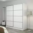 Valkoinen Vaatekaappi 180x190x52 cm - 100% Melamiinipinnoitettu Lastulevy, Useita Hyllyjä, 18 mm Paksuus - Vaatekaapit - 8683742562153 - 6