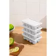 Valkoiset Jäämuotit - 100% Muovia, Koko 7,5 x 12,5 x 3,5, Astianpesukoneen Kestävät, Ei Mikroaaltouuniin, 4 Kpl - Keittiötyövälineet - 8684282826743 - 1
