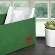 Vihreä 100% Huopa Pöytäjärjestelijä - Tyylikäs ja Ekologinen Työpöydän Koriste - Koko 30x20x15 cm - Säilytyslaatikot ja korit - 8683342858373 - 3