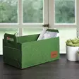 Vihreä 100% Huopa Pöytäjärjestelijä - Tyylikäs ja Ekologinen Työpöydän Koriste - Koko 30x20x15 cm - Säilytyslaatikot ja korit - 8683342858373 - 2