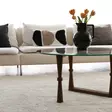 Walnut-sävyinen 100% Pyökkipuu Sohvapöytä, Karkaistu Lasi, 80x41x80 cm, Valmiiksi Koottu, 2 Pakettia - Sohvat - 8682870558533 - 6