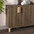 Walnut-värinen Konsoli - 100% Melamiinipinnoitettu Lastulevy, 18 mm, 120x73,6x29,6 cm - Tyylikäs ja Kestävä Huonekalu - Lipastot ja senkit - 8684283501793 - 4