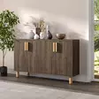 Walnut-värinen Konsoli - 100% Melamiinipinnoitettu Lastulevy, 18 mm, 120x73,6x29,6 cm - Tyylikäs ja Kestävä Huonekalu - Lipastot ja senkit - 8684283501793 - 3