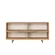 Walnut Oak Konsoli - 100% Melamiinipinnoitettu Lastulevy, 18 mm, 160x74,3x44,5 cm, Metallijalat, 2 Pakkausta - Lipastot ja senkit - 8684282369073 - 6