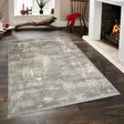 Ylellinen Harmaa Beige Kermanvärinen eteisen matto käytävämatto 100x200 cm - Kestävä ja Mukava 60% Polypropeeni / 40% Polyesteri - Suuret ja keskikokoiset matot - 8683342376853 - 2