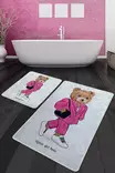 Ylellinen Kylpyhuonemattosetti 2-osainen - Antibakteerinen, Liukumaton, 100% Polyesteri, Konepestävä, 60x100cm & 50x60cm - Kylpyhuonematot ja kosteantilan matot - 8683342396073 - 1