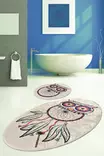 Ylellinen Kylpyhuonemattosetti 2-osainen - Antibakteerinen, Liukumaton, Konepestävä, 100% Polyesteri, 50x60cm & 60x100cm - Kylpyhuonematot ja kosteantilan matot - 8681875666113 - 2