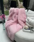 Ylellinen Pinkki Sohvashaalari - 100% Polyesteri, Koko 200x75 cm, Konepestävä, Liukumaton Alapuoli, Helppohoitoinen - Päiväpeitteet ja torkkupeitot - 8684283712793 - 4
