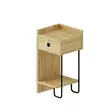 Yöpöytä, tammi, 32cm x 61cm x 30cm, kestävä, tilava, tyylikäs - Yöpöydät - 8683743798063 - 1