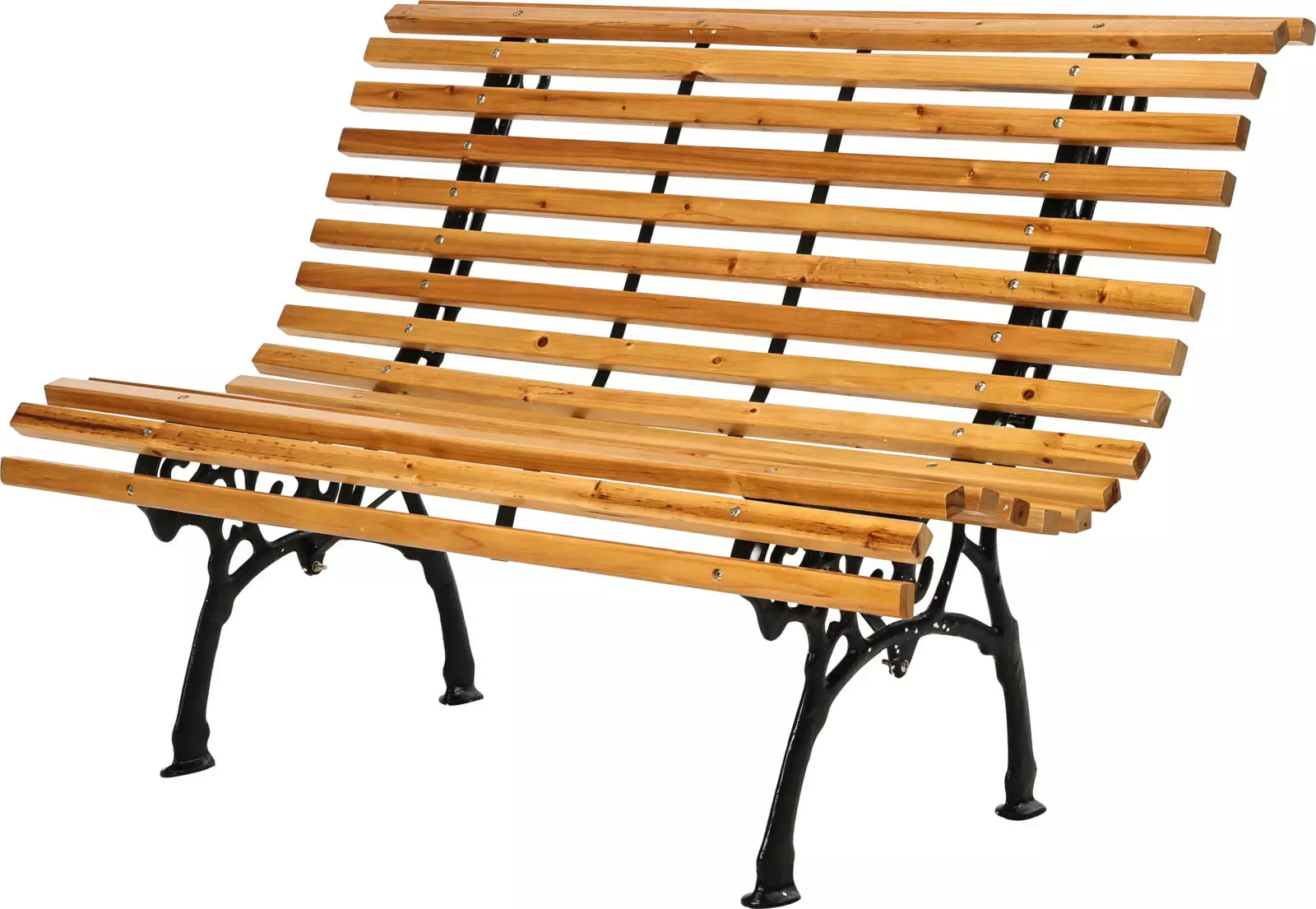 Puutarhapenkki puu musta runko 117x61x77 cm Täydellinen lisä ...