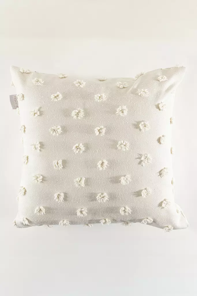 100% Pellava Tyyny, Kermanvärinen, 43x43 cm - Ylellinen Sisustuselementti Kodin Mukavuuteen ja Eleganssiin - Koristetyynyt - 8684282904823 - 1