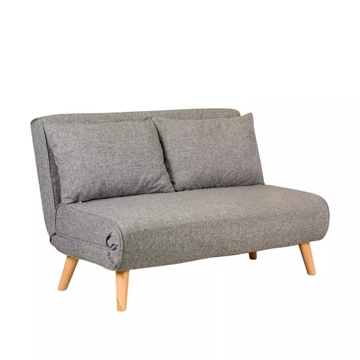 2-istuttava vuodesohva, vaaleanharmaa, 120 cm leveä, monipuolinen, kestävä - Vuodesohvat - 8683743716593 - 1