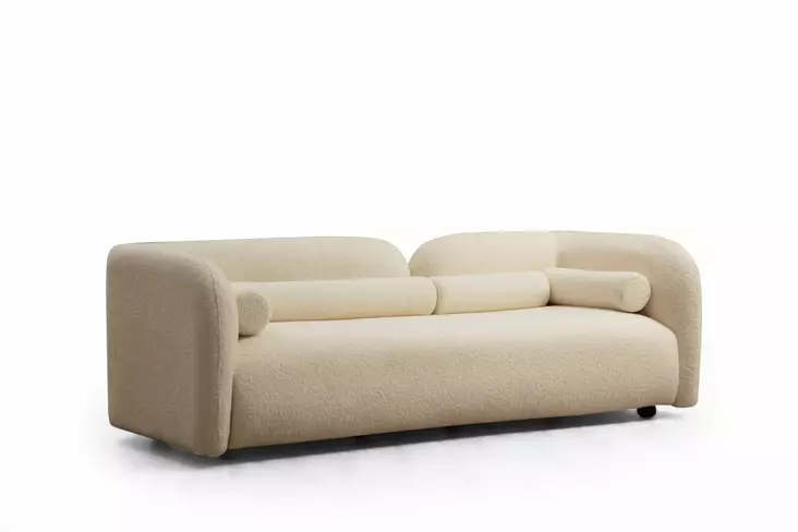 3-istuttava sohva, kerma, 228 cm leveä, mukava, kestävä - Sohvat - 8683342961783 - 1