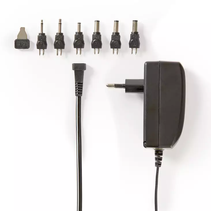AC Yleisvirtalähde | 24 W | 9 / 12 / 13.5 / 15 / 18 / 20 / 24 V DC | 1.80 m | 1.0 A - 1.5 A A | 6 plug(s) | Musta - Yleisvirtalähteet ja adapterit - 5412810267163 - 1