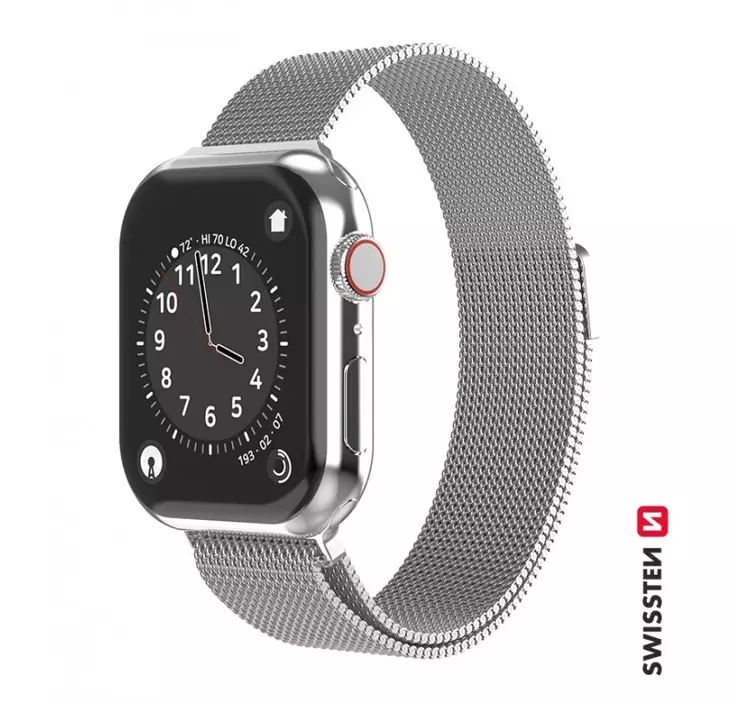 Apple Watch ranneke | Hopea | 38-41 mm | Teräs | Swissten - Älykellot ja aktiivisuusmittarit - 8595217477193 - 1