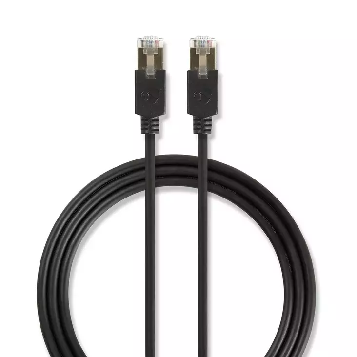 CAT6 Verkkokaapeli | RJ45 uros | RJ45 uros | F/UTP | 1.00 m | Pyöreä | LSZH / PVC | Antrasiitti | Laatikko - Tietokone ja verkko - 5412810264063 - 1