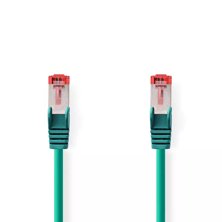 CAT6 Verkkokaapeli | RJ45 uros | RJ45 uros | S/FTP | 15.0 m | Pyöreä | LSZH | Vihreä | Label - Tietokone ja verkko - 5412810423453 - 1