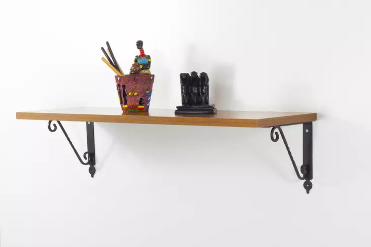 Walnut-seinähylly 72x25x20 cm - 100% melamiinipinnoitettu lastulevy, metallikiinnike, helppo asennus ja kestävyys - Seinähyllyt - 8681181788653 - 1