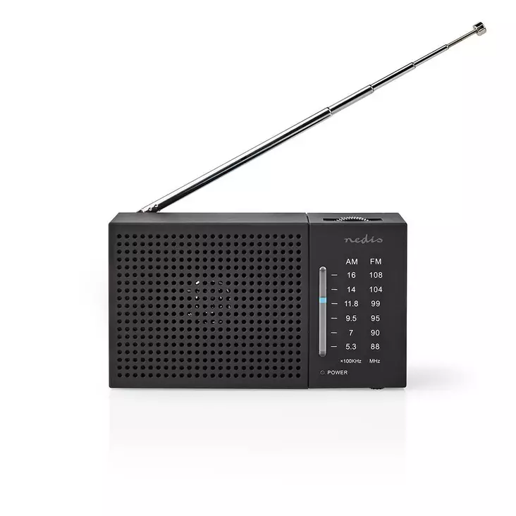 FM-radio | Kannettava malli | AM / FM | Paristokäyttöinen | Analoginen | 1.5 W | Mustavalkoinen näyttö | Kuulokkeiden lähtöliitäntä | IP20 | Musta - Radiot ja MP3/4-soittimet - 5412810329533 - 1