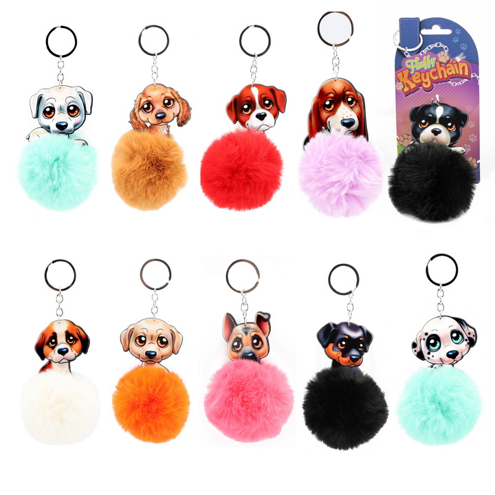 Fluffy Ball koira-avaimenper=C3=A4 - Eläinhahmot - 8714627348453 - 1