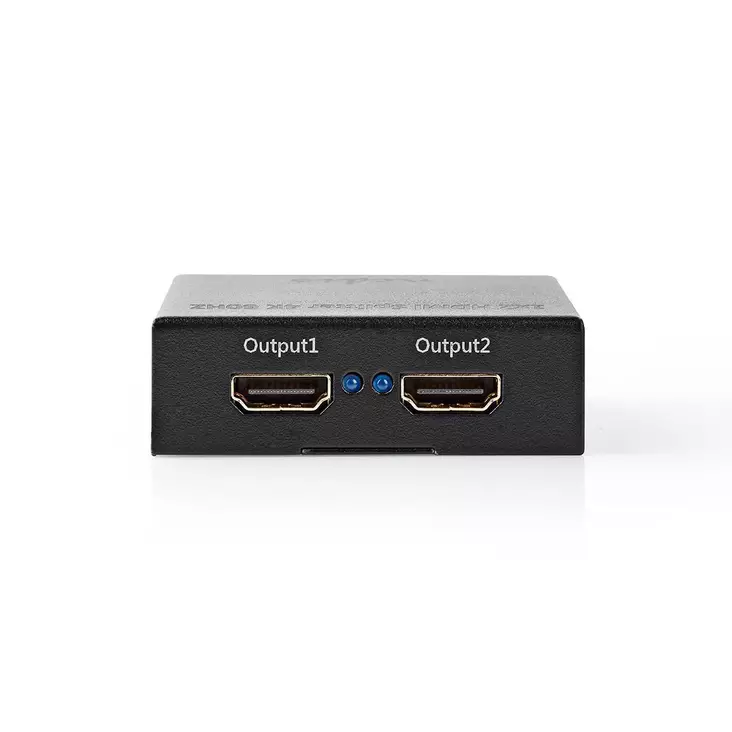 HDMI Jakaja | 2-Porttinen port(s) | 2x HDMI Output | 4K@60Hz | 18 Gbps | Metalli | Antrasiitti - Videokytkimet ja jakajat - 5412810320103 - 1