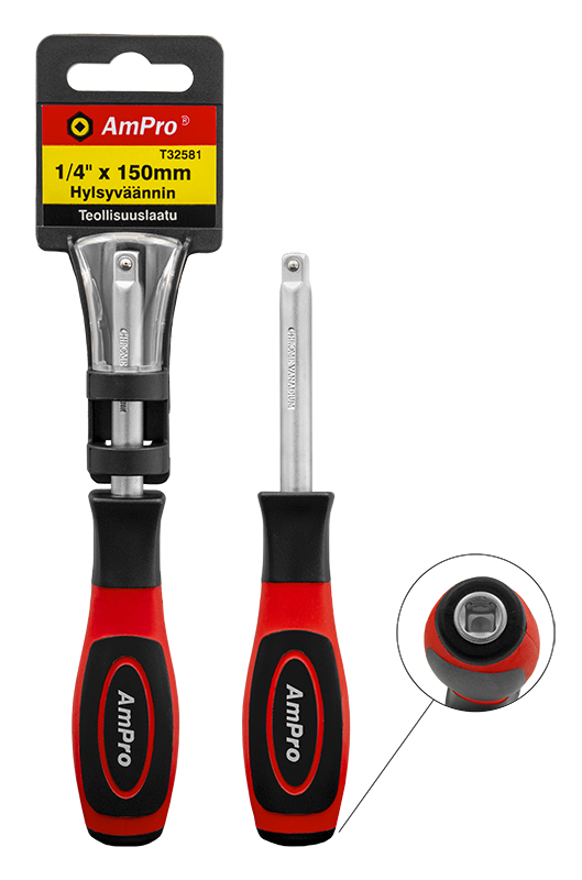 Hylsyväännin 1/4" x 150mm go-thru - Kiintoavaimet ja vääntötyökalut - 795609325813 - 1