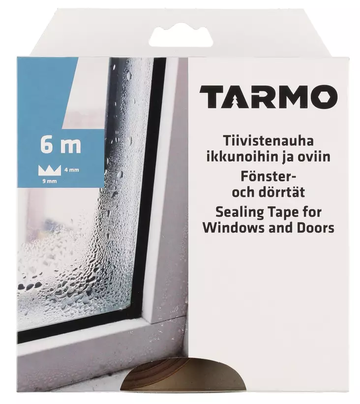 Ikkunatiiviste E-profiili 9 x 4 mm ruskea - Ikkuna- ja ovitiivisteet - 6410412062543 - 1