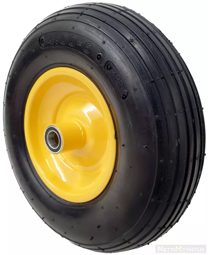 Ilmakumipyörä 4.00-6 20mm akseli - Kottikärryt ja renkaat - 6438168001913 - 2