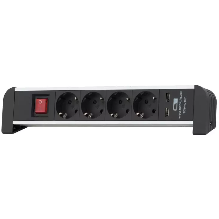 Jatkojohto Airam Tabletop 4 os ja 2xUSB - Sisäjatkojohdot - 6435200173003 - 1