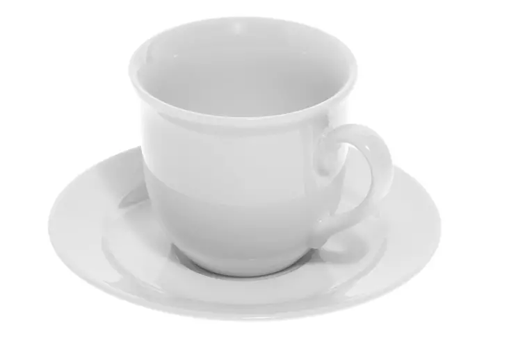 Kahvikuppi ja lautanen 4 kpl valkoinen - Kahvi- ja teeastiat - 6410412477293 - 1