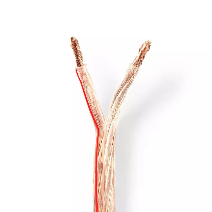 Kaiutinkaapeli | 2 x 6.00 mm² | CCA | 25.0 m | Pyöreä | PVC | Läpikuultava | Kääre - Audiokaapelit - 5412810312863 - 1