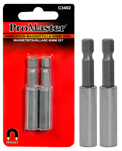 Kärkipidin magneetilla 60mm 2kpl - Ruuvauskärjet ja pidikkeet - 6420286834023 - 1