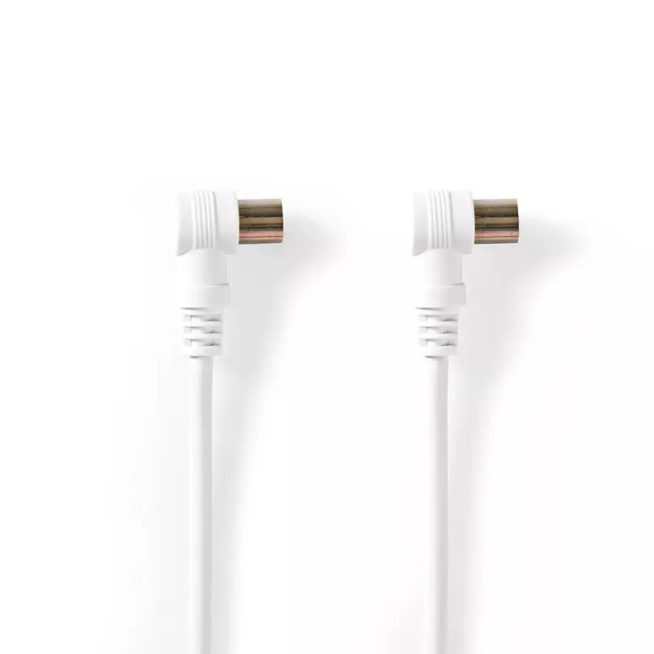 Koaksiaalikaapeli | IEC (Coax) Uros | IEC (Coax) Naaras | Niklattu | 75 Ohm | Tuplasuojattu | 1.50 m | Pyöreä | PVC | Valkoinen | Panta - Antennikaapelit - 5412810325443 - 1