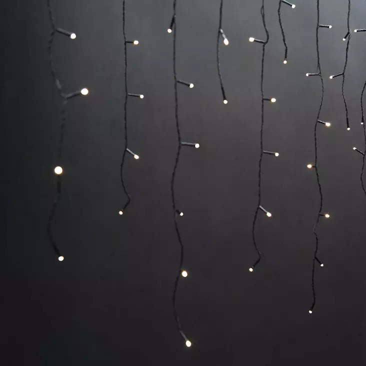 Koristeellinen Jääpuikko Valot | 360 LED's | Lämmin Valkoinen | 9.00 m | Kevyet vaikutukset: 7 | Verkkovirtakäyttöinen - Valosarjat - 5412810407323 - 1
