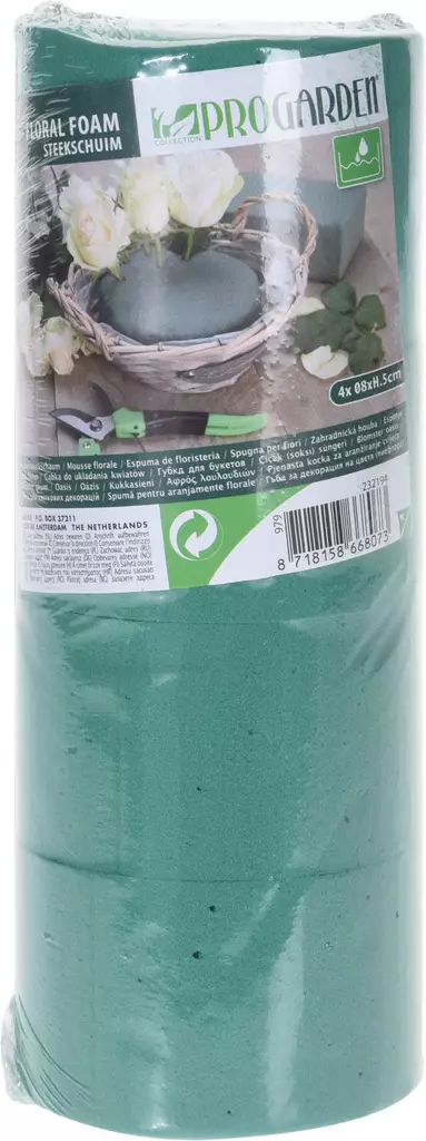 Kukkasieni sylinteri 4 kpl - Koristeet, koriste-esineet - 8718158668073 - 1