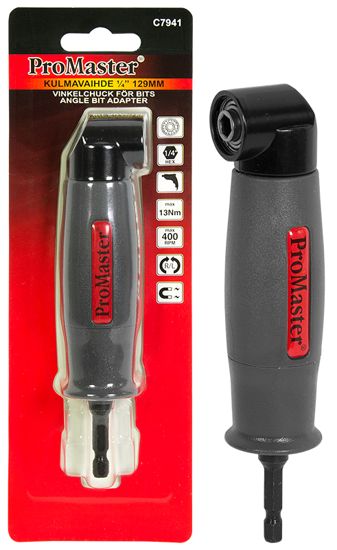 Kulmavaihde 1/4" x 129mm - Poranterät ja reikäsahat - 6420286879413 - 1