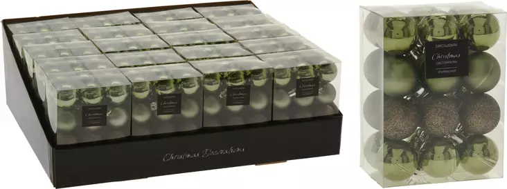 Kuusenpallot 24 kpl vihre=C3=A4 - Joulukoristeet ja -tekstiilit - 8720573246453 - 1