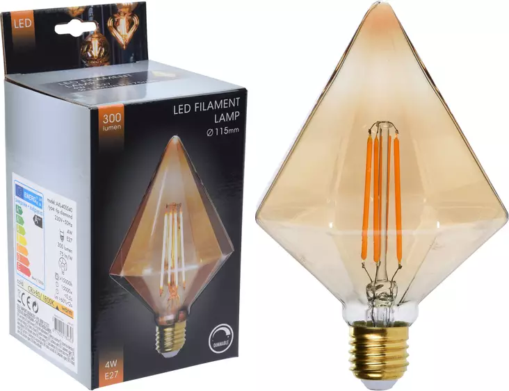 Led lamp tip diamond edison - Lamput ja loisteputket - 8719202782653 - 1