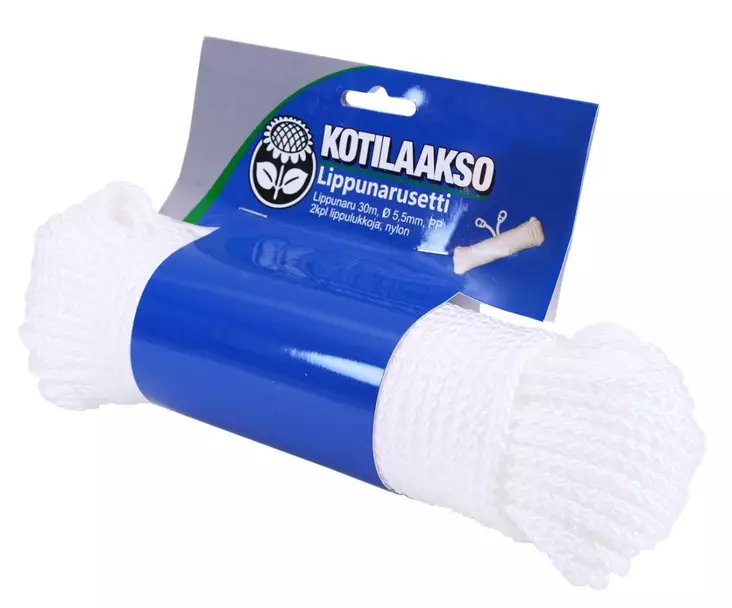 Lipputankonaru 30 m + koukut - Köydet ja narut - 6416096185363 - 1
