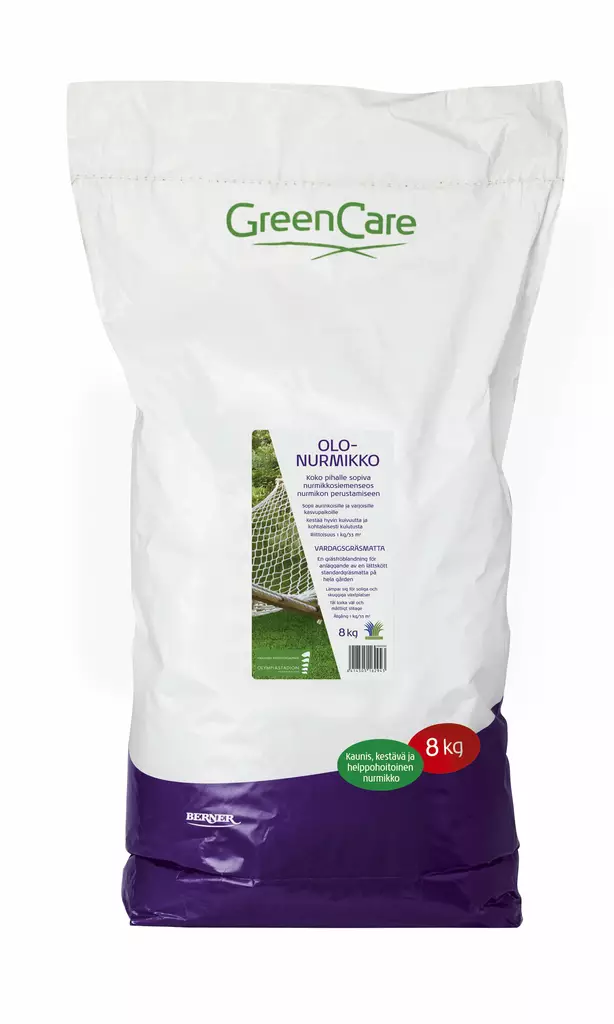 Olonurmikko 8 kg GreenCare - Kukat ja siemenet - 6414505162943 - 1