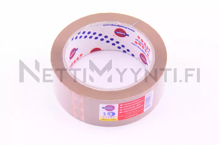 Pakkausteippi 38 mm x 66 m, ruskea - Rakennusteipit - 646-0061-73 - 1