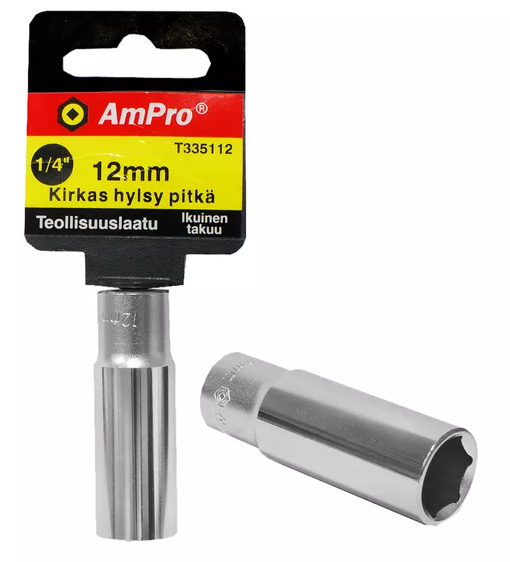 Pitkä kirkas hylsy 1/4" 4mm - Hylsyt ja adapterit - 795609491013 - 1