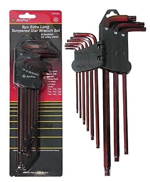 Pitkä torx-avainsarja 9-os. s2 - Muut käsityökalut - 795609229623 - 1