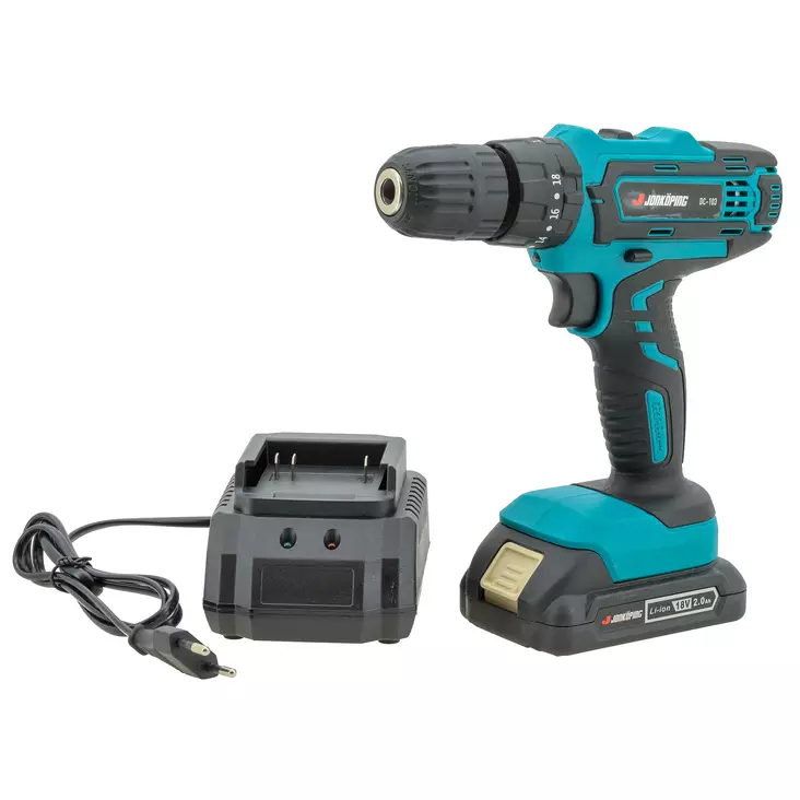 Porakone Jonk=C3=B6ping Li-ion 18V+akku 2,0Ah - Akkuporakoneet ja ruuvinvääntimet - 6438168113333 - 1