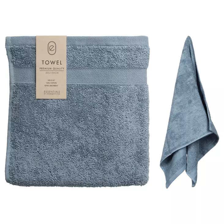 Pyyhe 50x100cm vaaleansininen - Pyyhkeet ja kylpytakit - 8720573823463 - 1